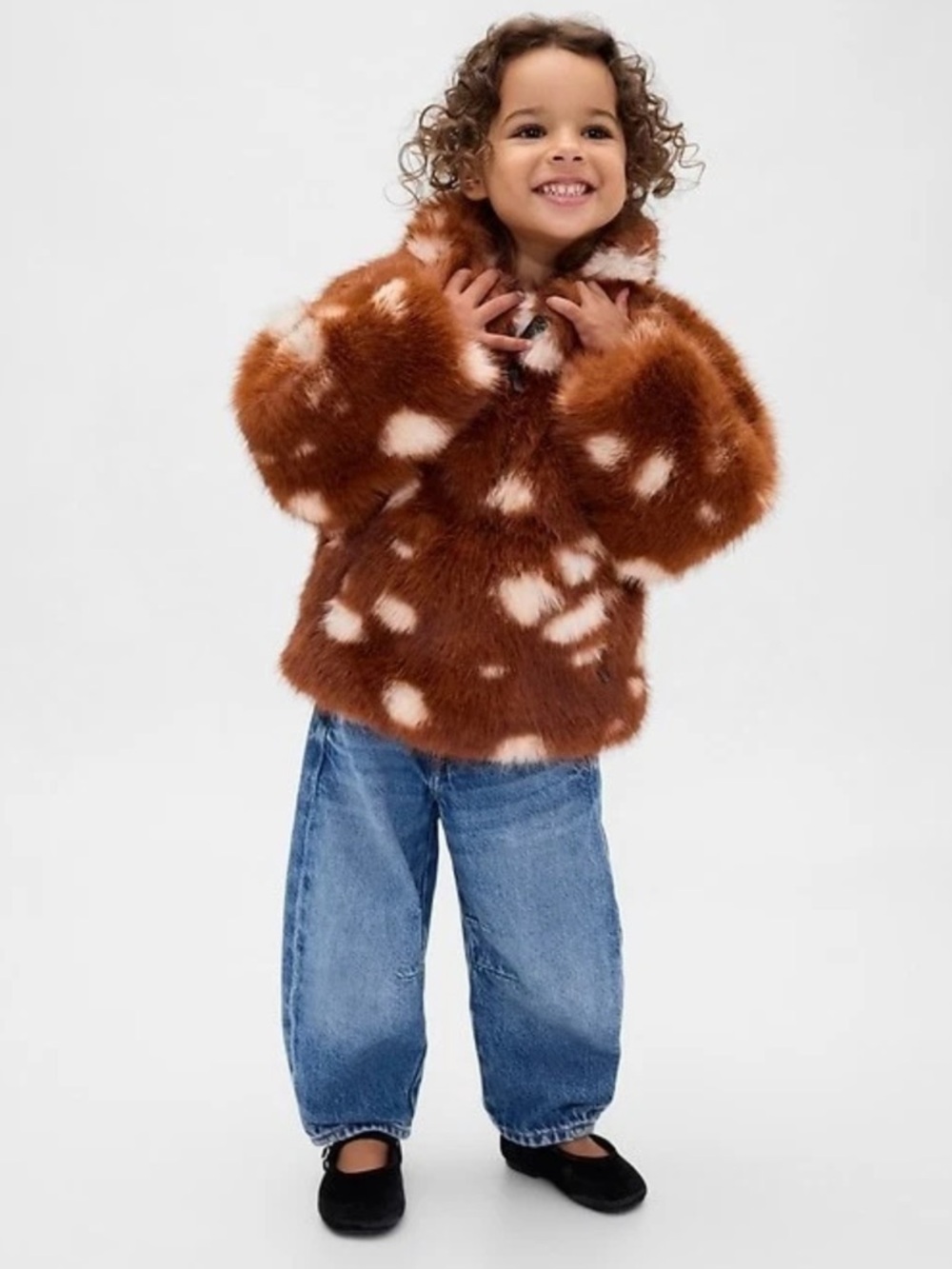SANDY LIANG x GAP 4T Faux Deer fur coat — sold out everywhere